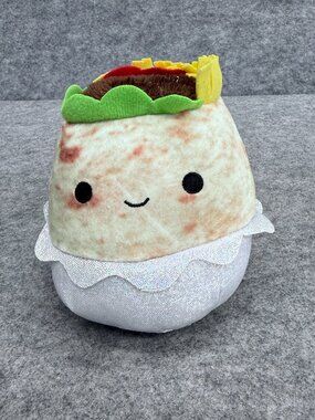 Squishmallows Bernardo the Burrito tortilla Food Squad 6" Plush Toy Kellytoy